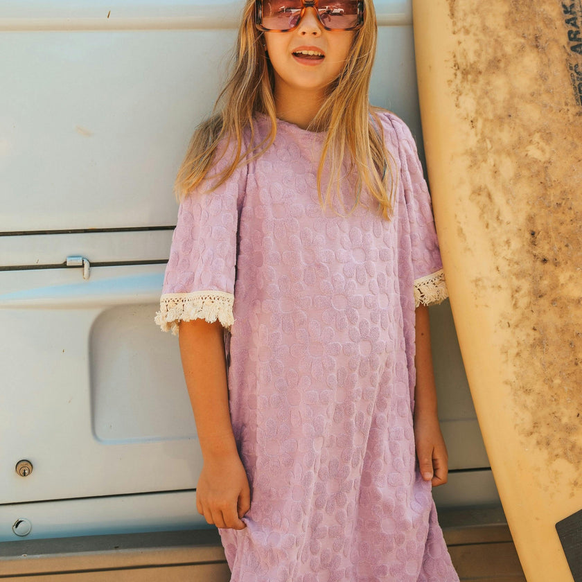 Lavender Floral Boho Coverup