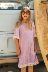 Lavender Floral Boho Coverup