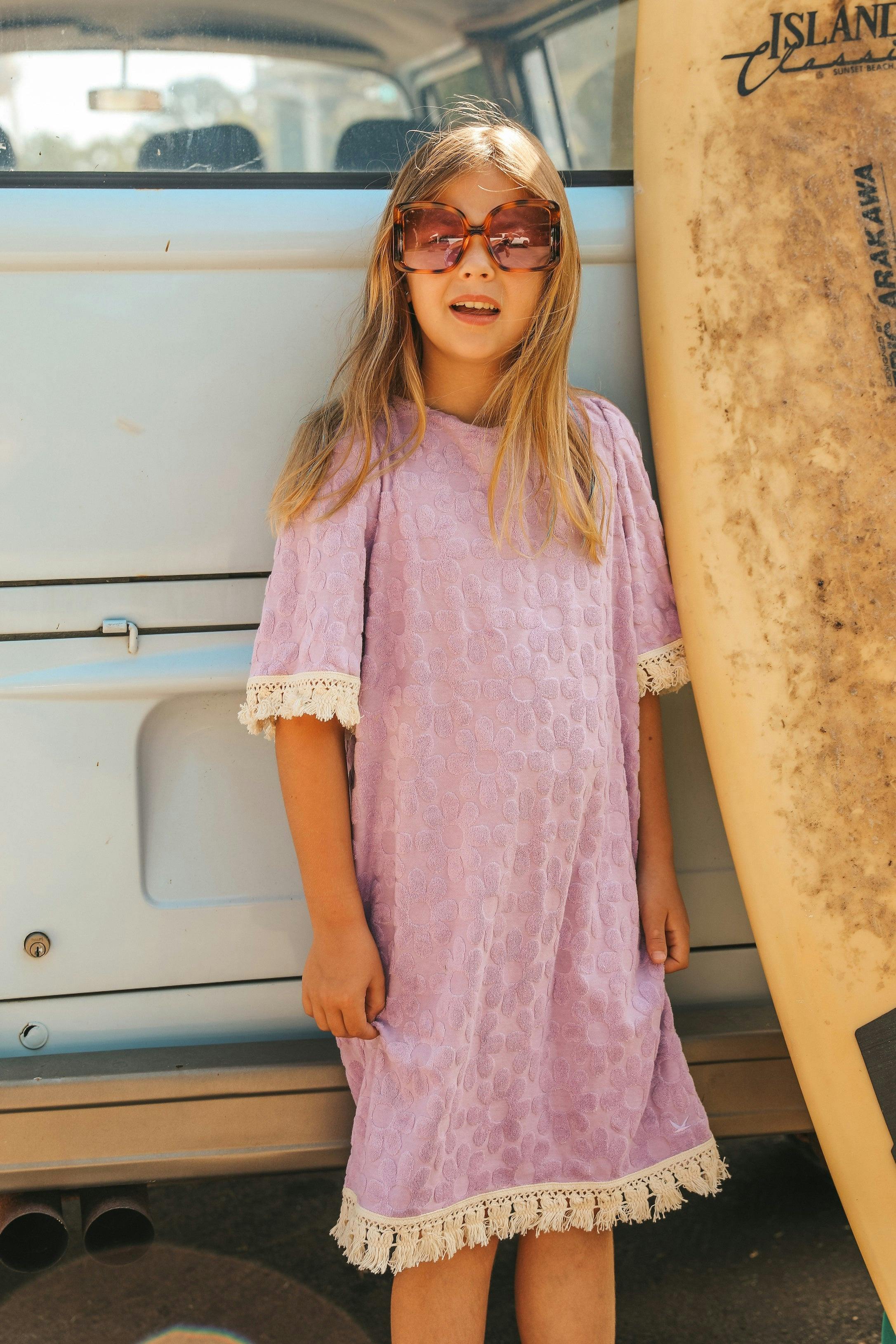 Lavender Floral Boho Coverup
