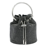 Black Rhinestone Chain Buckle Purse