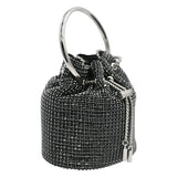 Black Rhinestone Chain Buckle Purse
