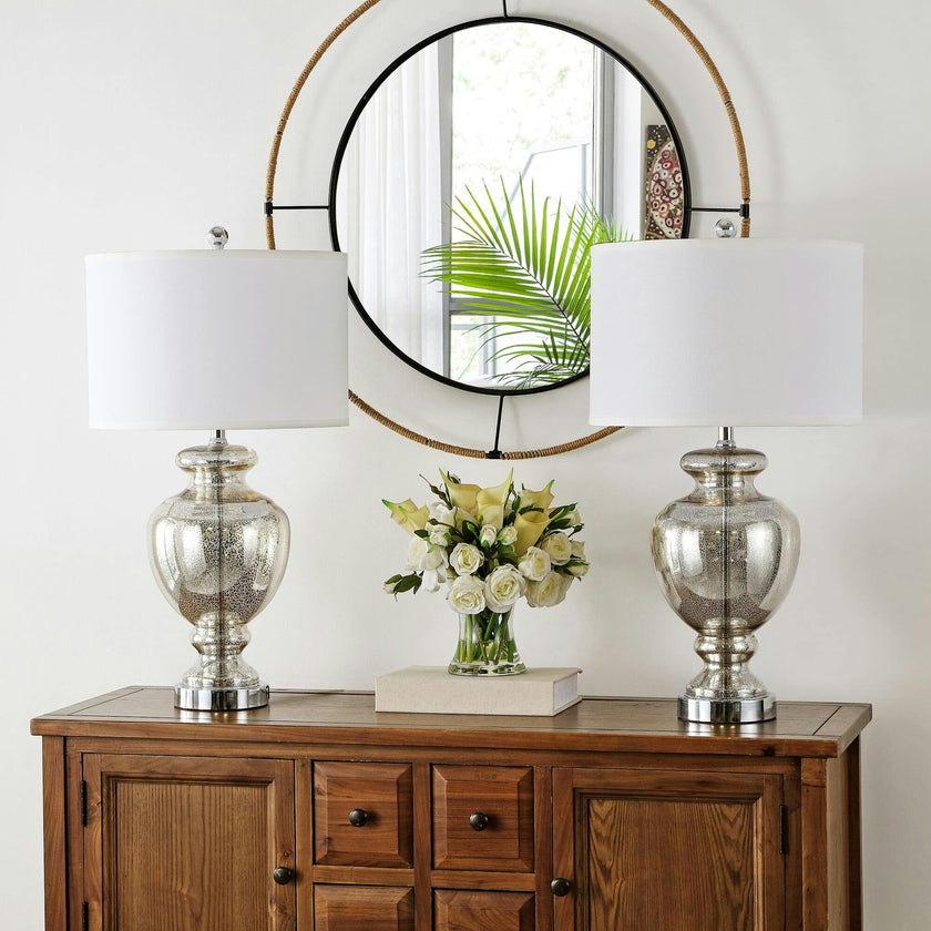 Morocco Mercury Glass Table Lamps With USB Port