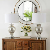 Morocco Mercury Glass Table Lamps With USB Port