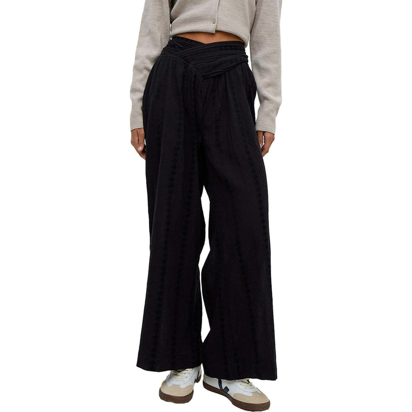 Farrah Wide Leg Jacquard Trouser