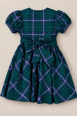 Mini Cupcake Dress in Emerald Plaid