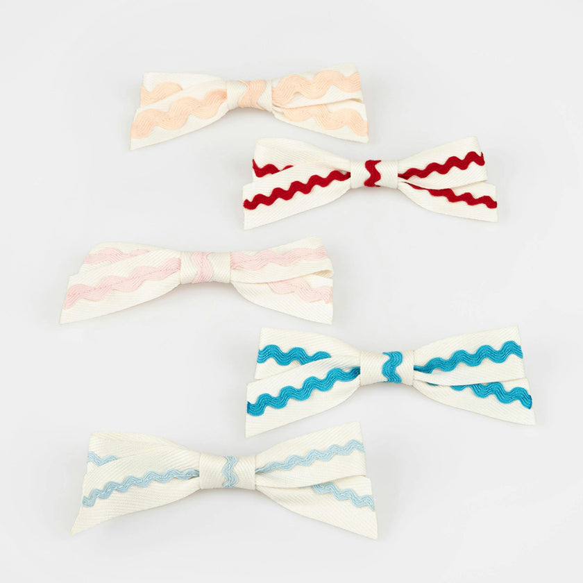 Ric Rac Bow Hair Clips