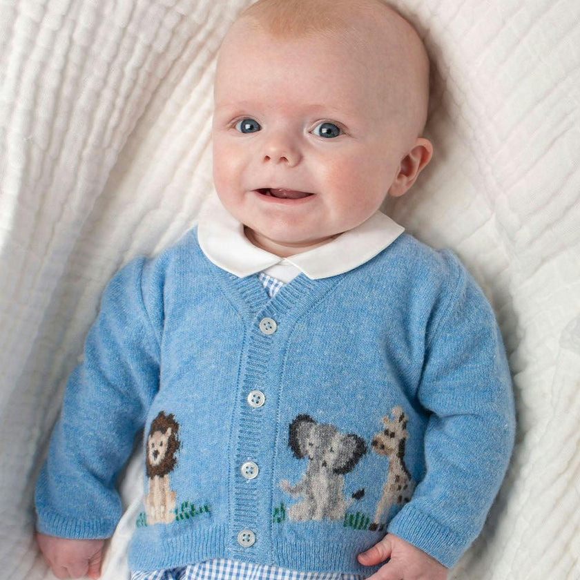 Baby Augustus Lion & Friends Cardigan