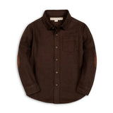 Organic Flannel Shirt with Elbow Patches