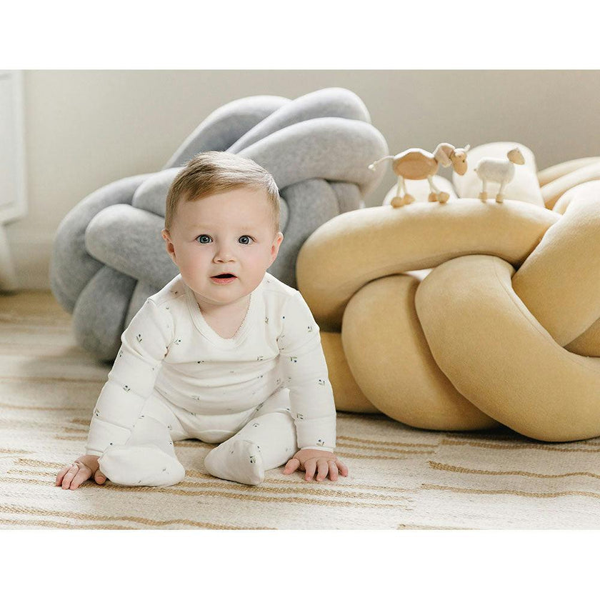 Plush Print Footie & Hat Set