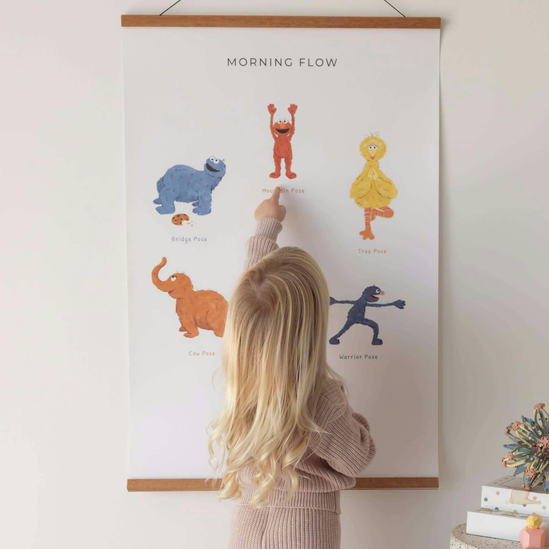 Double-Sided Sesame Street Yoga Poses Print