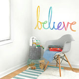 Watercolor Words • Believe • Peel-and-Stick Wall Decals