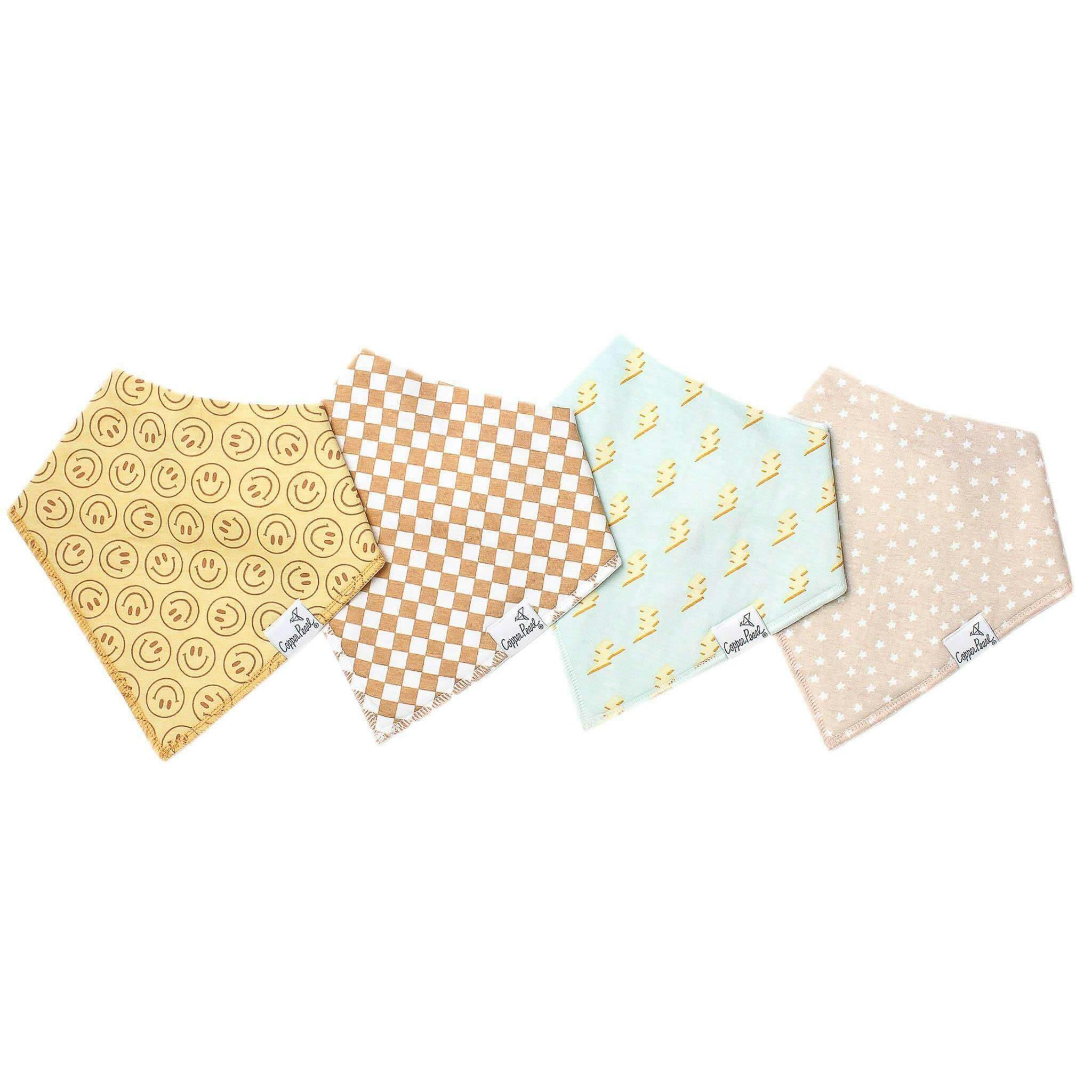 4 Pack Baby Bandana Bibs - Vance