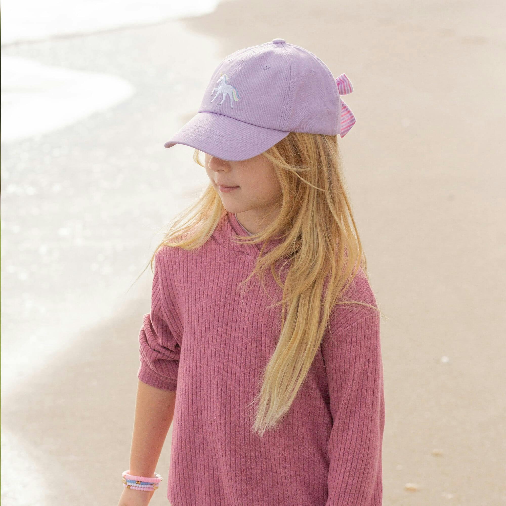 Rainbow Unicorn Bow Baseball Hat