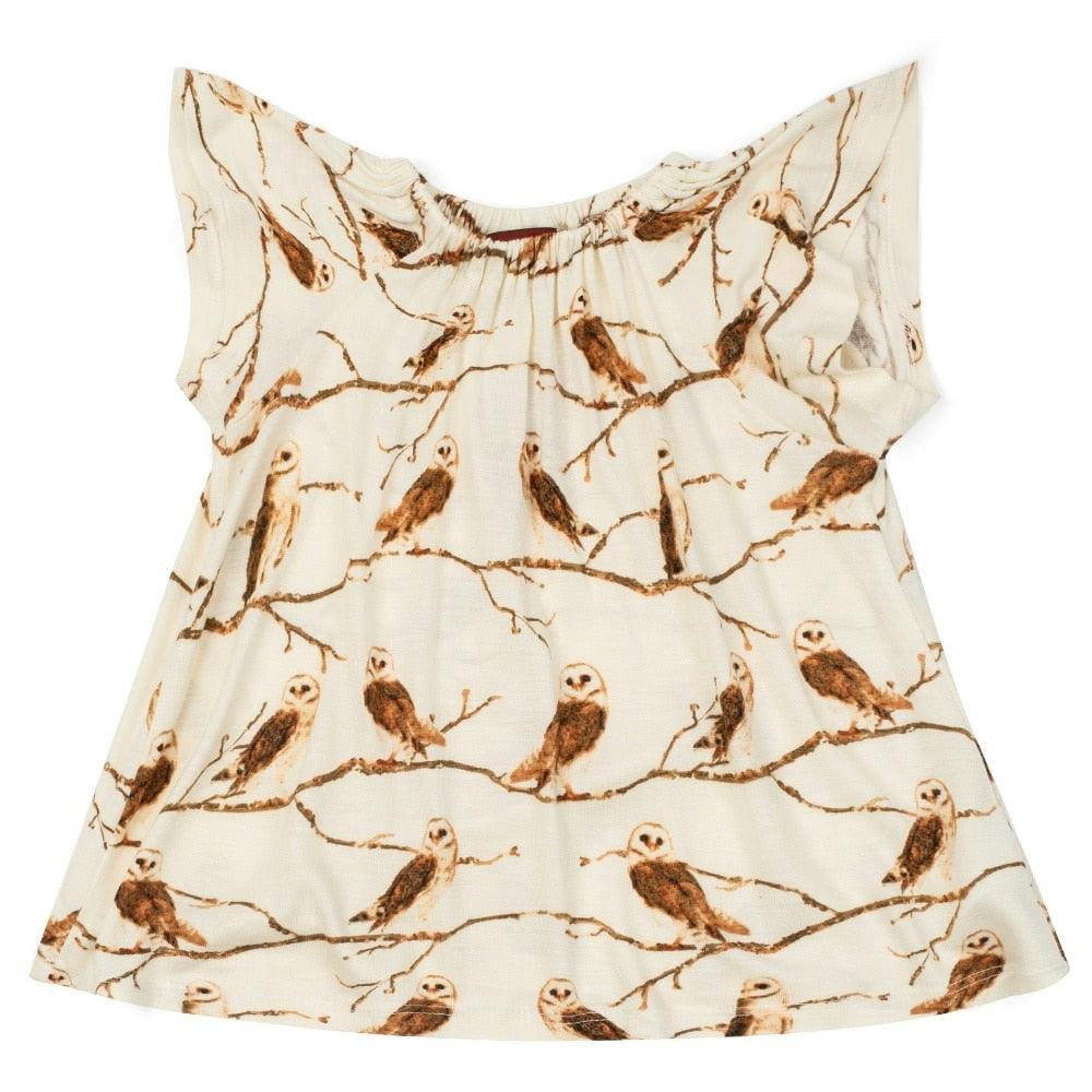 Owl Bamboo Dress & Bloomer Set