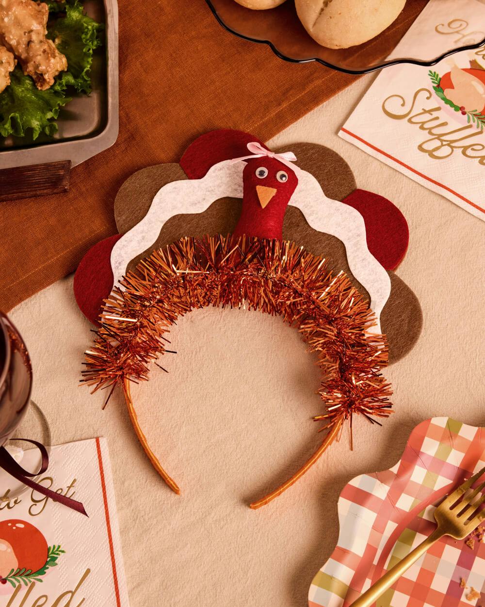 Turkey Time Headband - thanksgiving headband