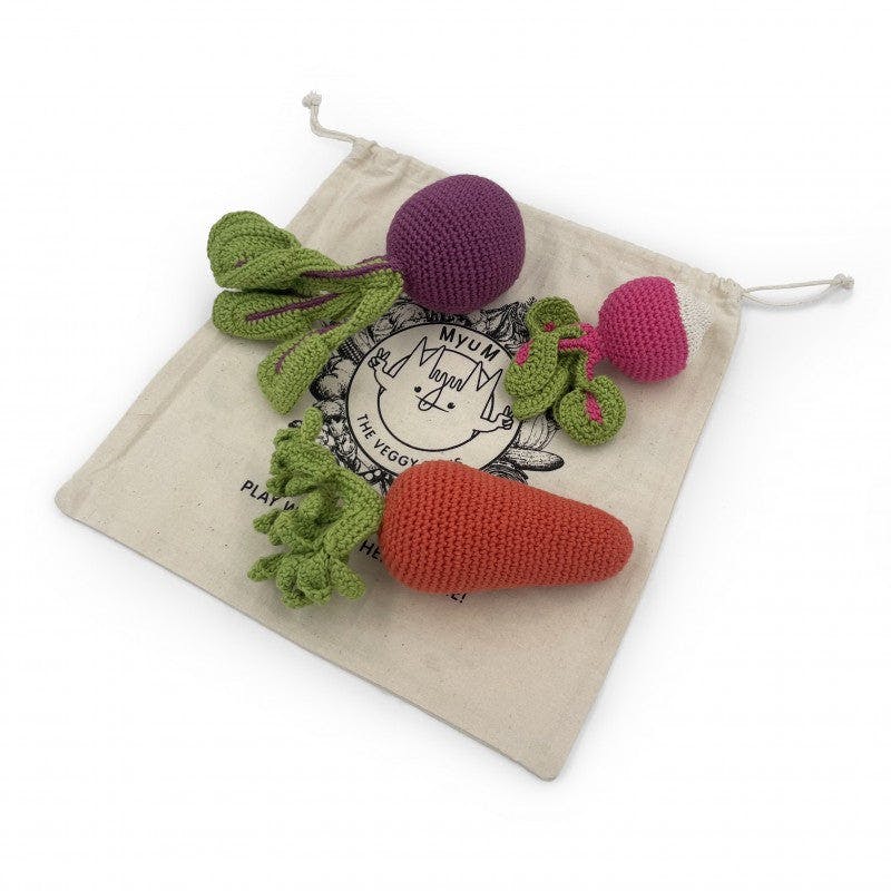 Veggy Gift Box 🧑🏻‍🌾 100% organic cotton crochet rattles