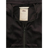 Ears Velour Hoodie, Black