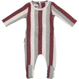 Striped Sweater Knit Long Sleeve Footie