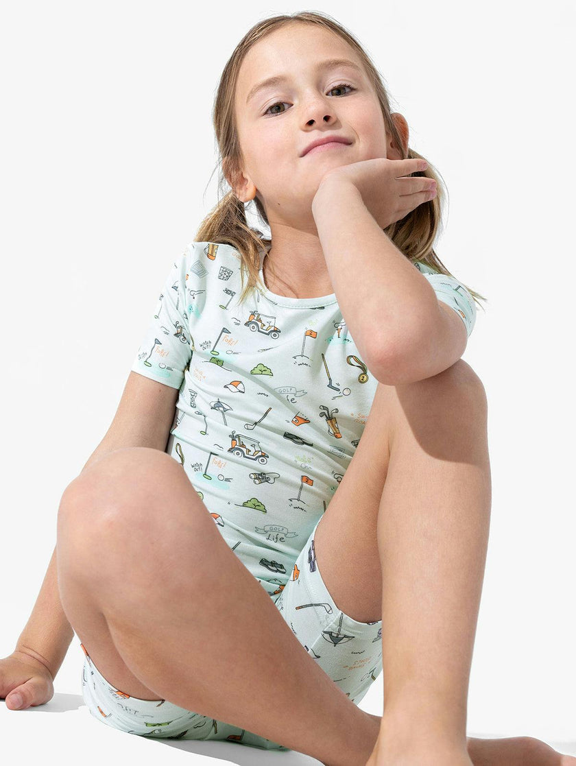 Golf Bamboo Kids Pajama Short Set