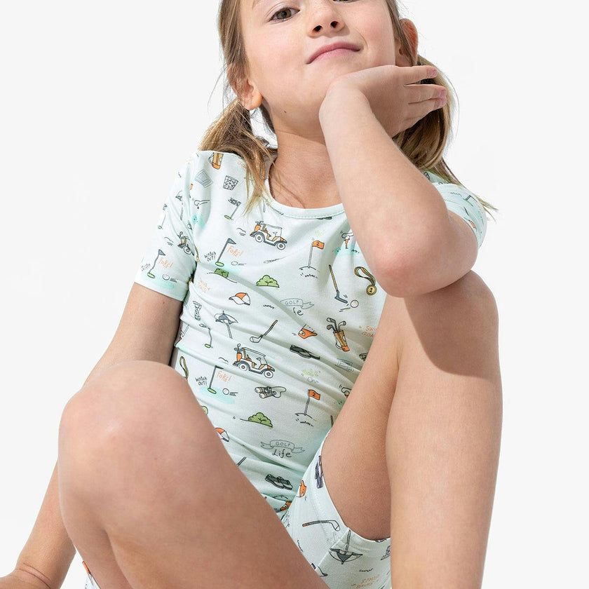 Golf Bamboo Kids Pajama Short Set