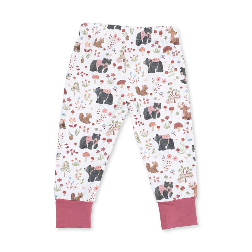 Southern Woodland Animals Pink - Long Sleeve Loungewear Set