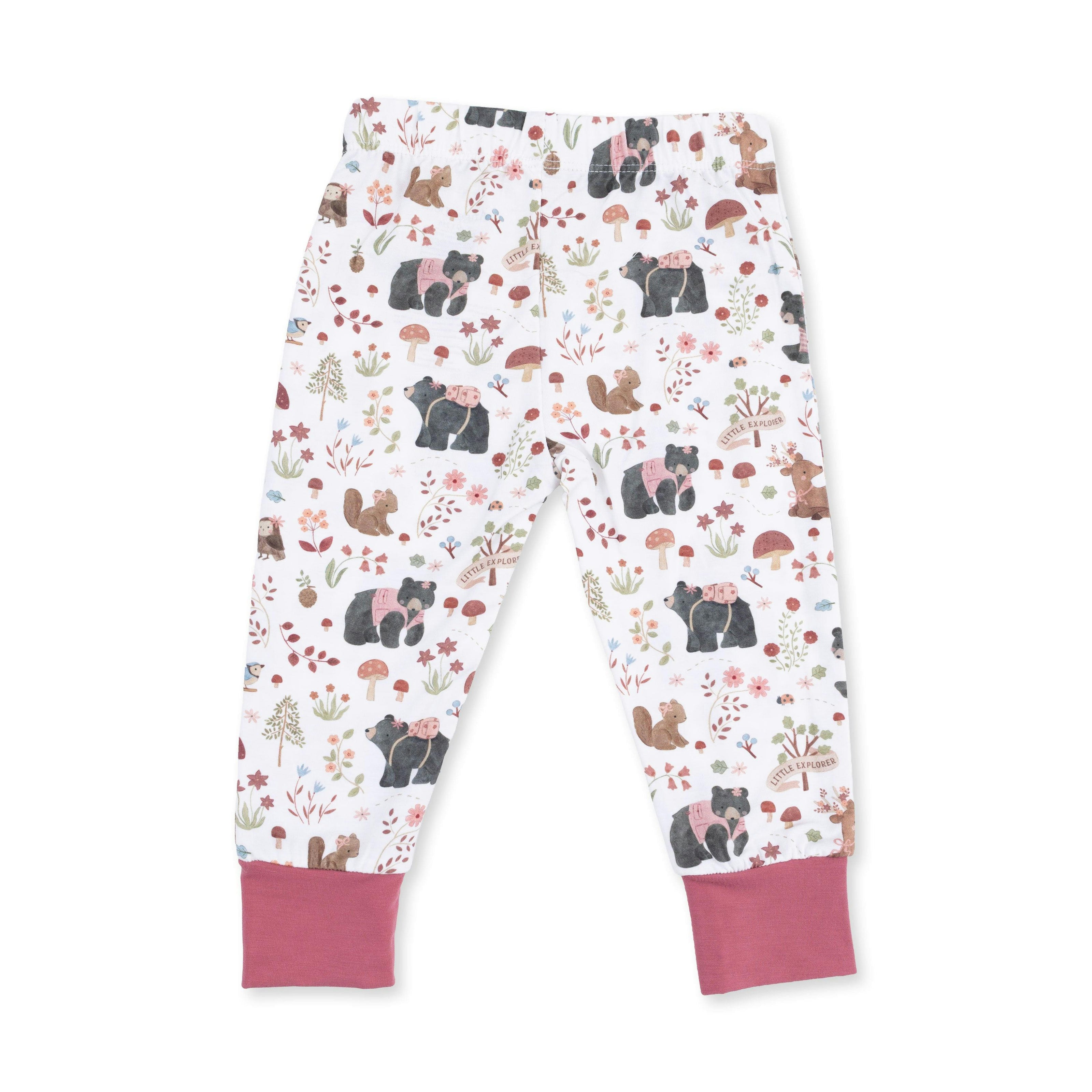 Southern Woodland Animals Pink - Long Sleeve Loungewear Set