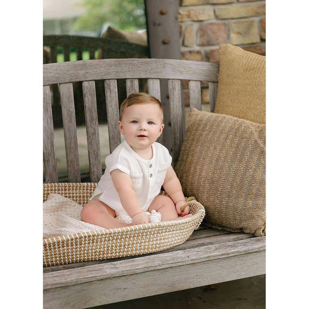 Pockets and Pleats Ensemble Ivory & Taupe