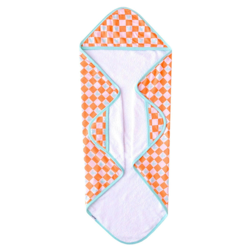 Premium Baby Knit Hooded Towel - Mickey Mouse Check