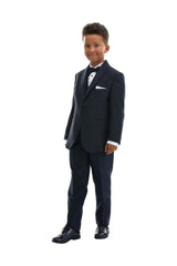 Navy Glitter Trim Suit