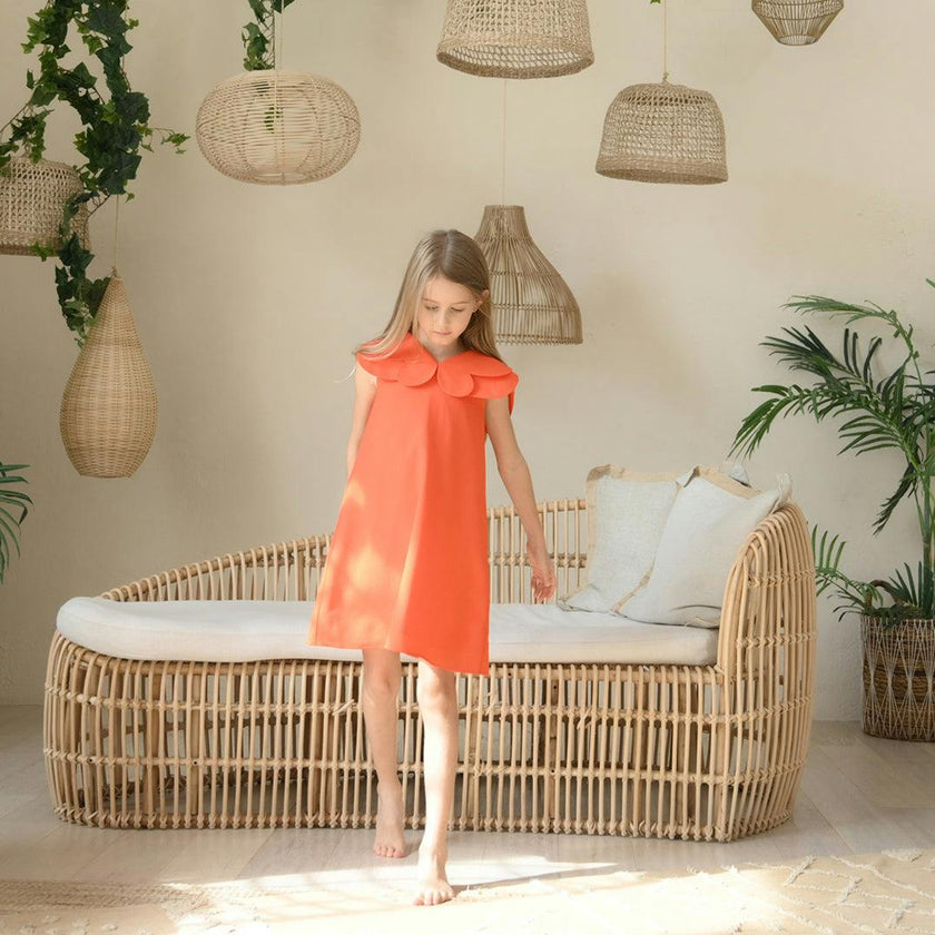 Hannah dress (scarlet orange)