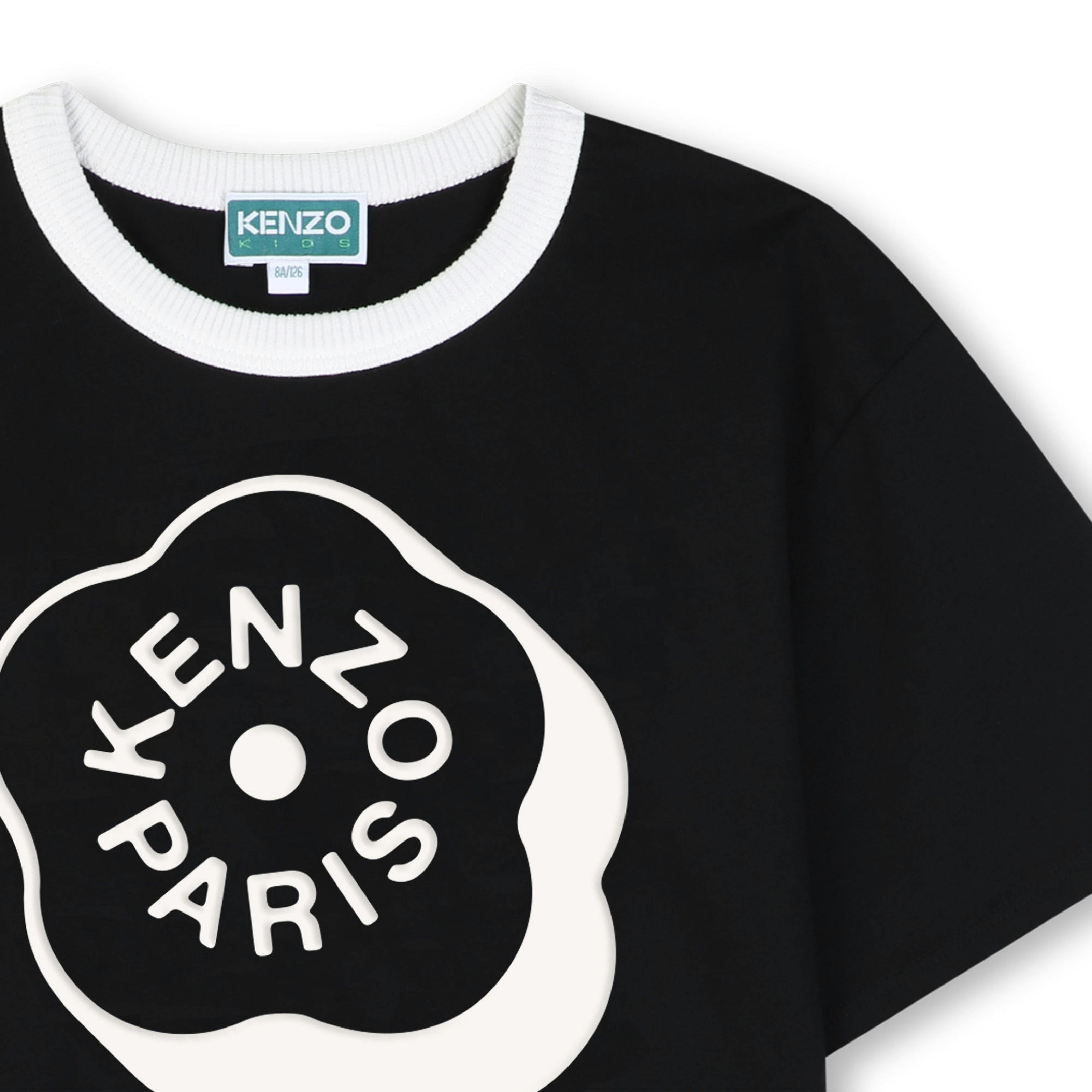Black Cropped Logo T‑Shirt
