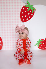 Strawberry Fields Ruffle Snoozer