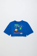 HULA CROP TOP BLUE