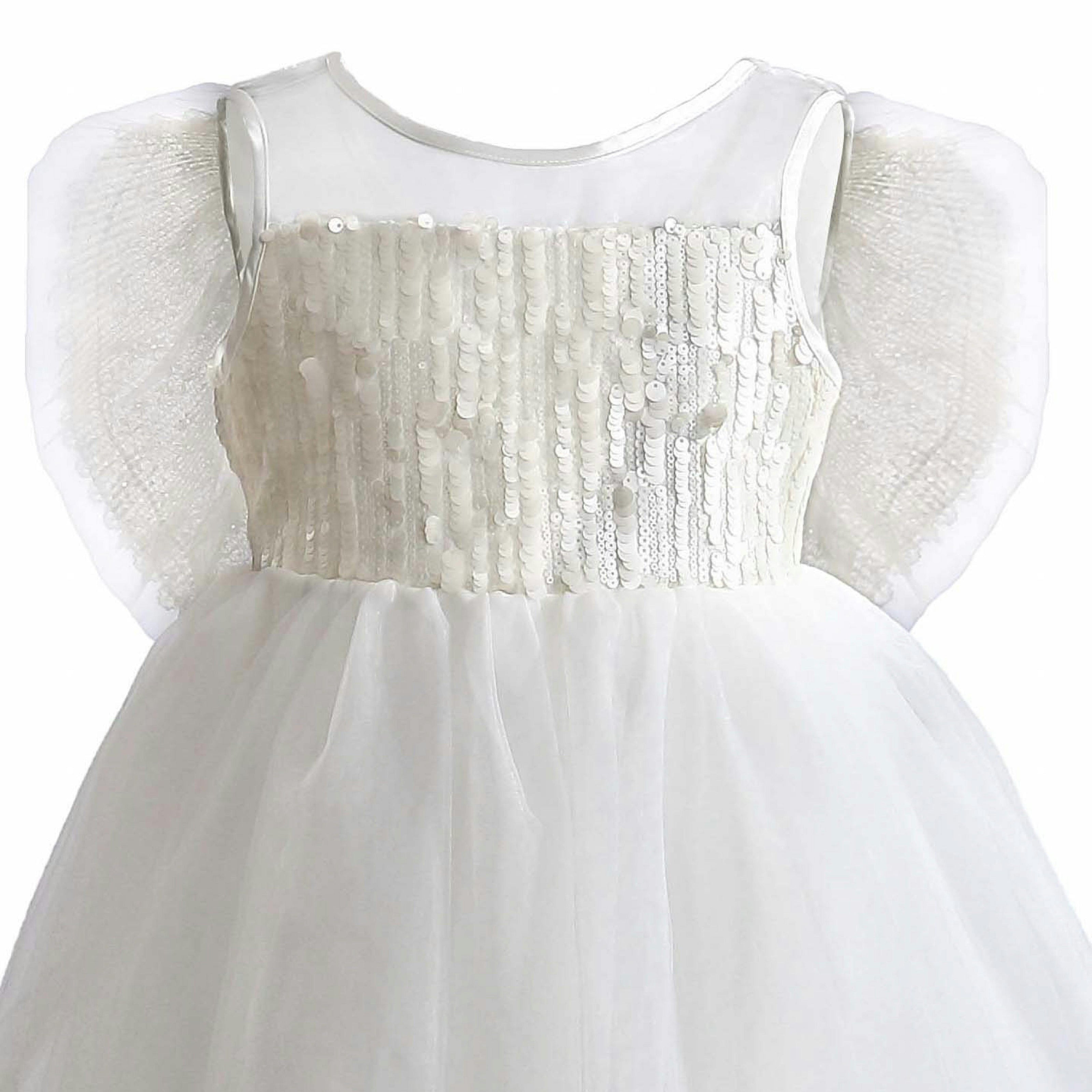 White Novalie Layered Tulle Dress