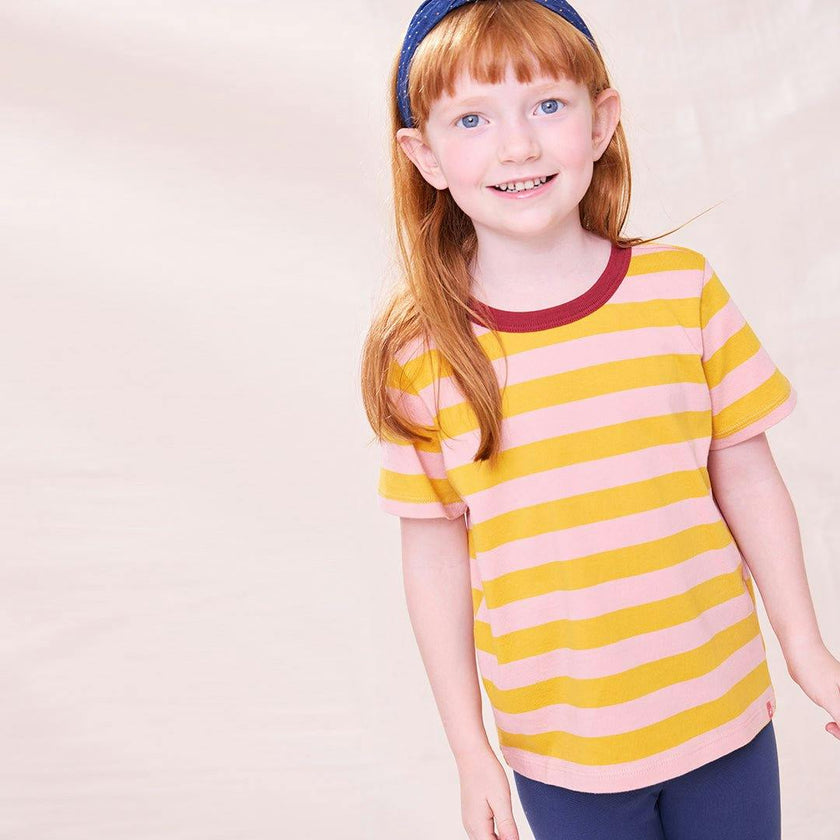 Adventure Shirt, Pink And Yellow Stripe