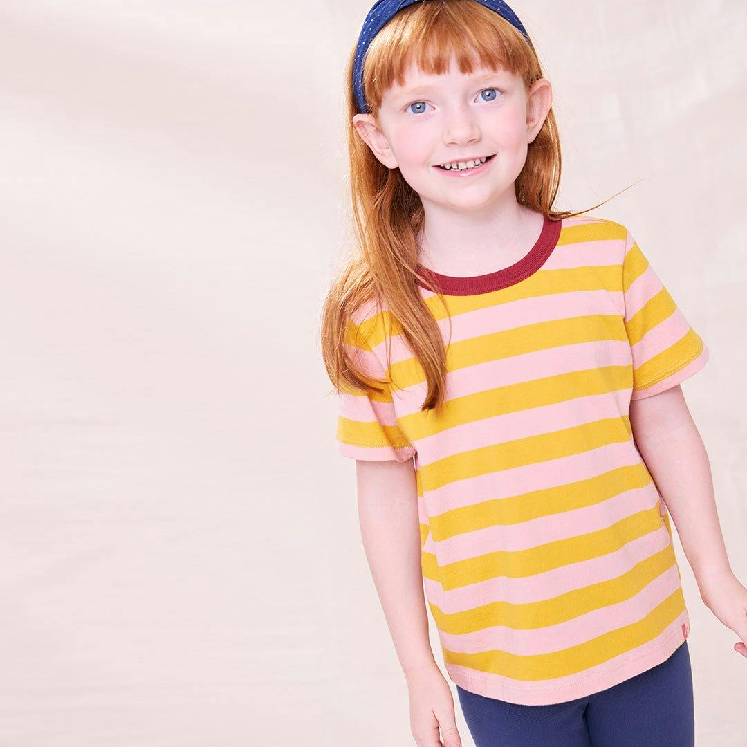 Adventure Shirt, Pink And Yellow Stripe
