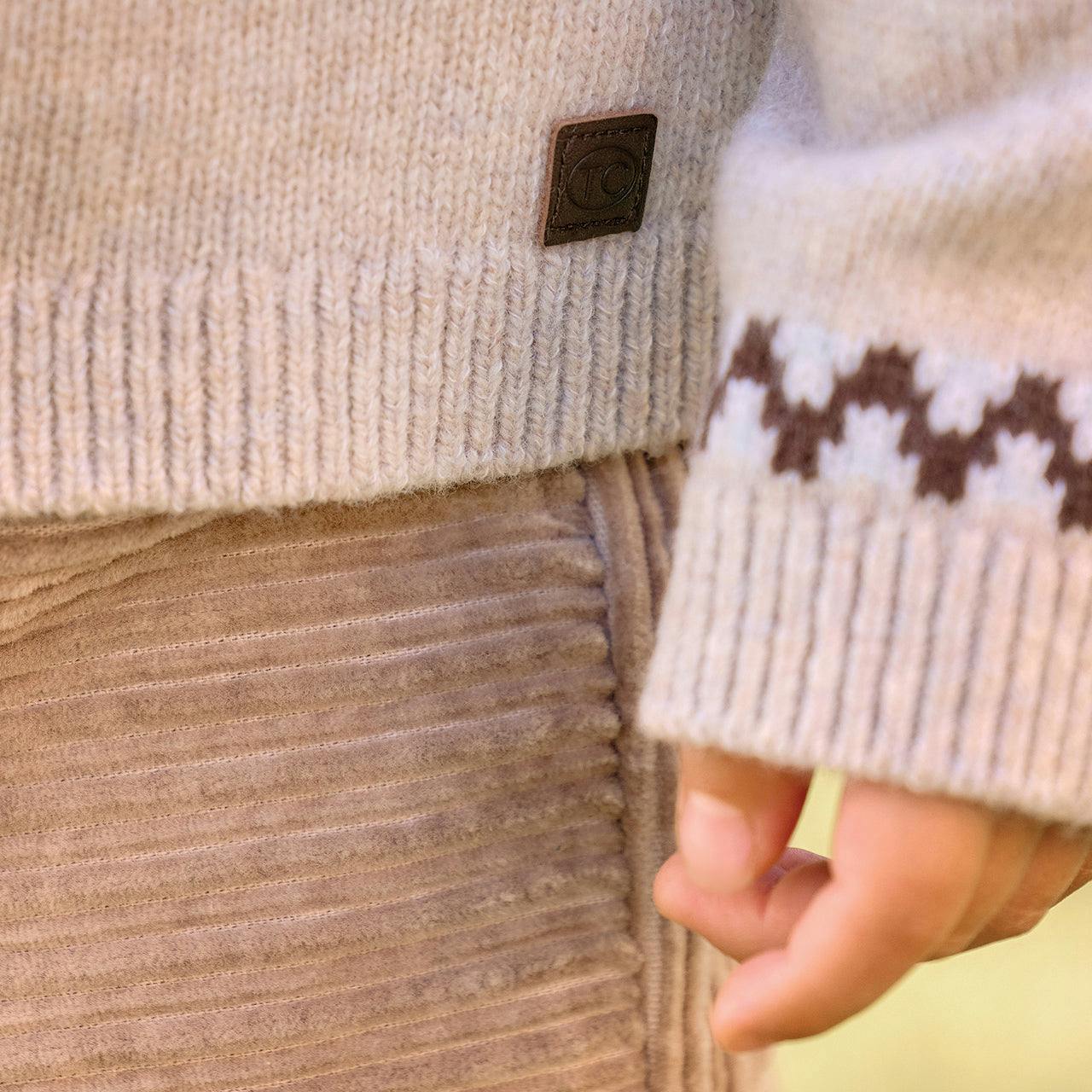 TARTINE ET CHOCOLAT Alpine Baby Sweater - Moka
