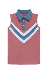dusty pink/slate cheer top