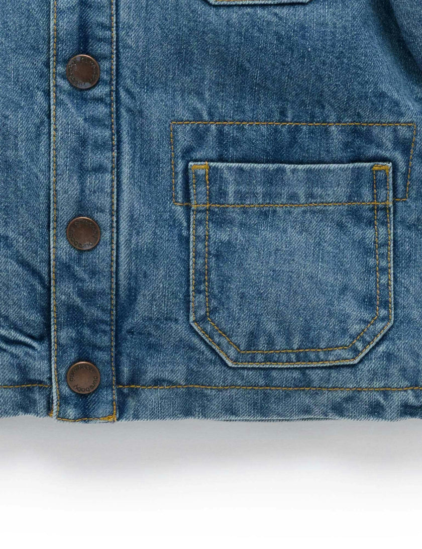 Denim Worker Jacket Mid Denim