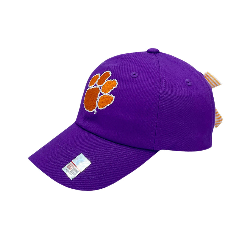 Officially Licensed Clemson Tigers Bow Baseball Hat (Youth)