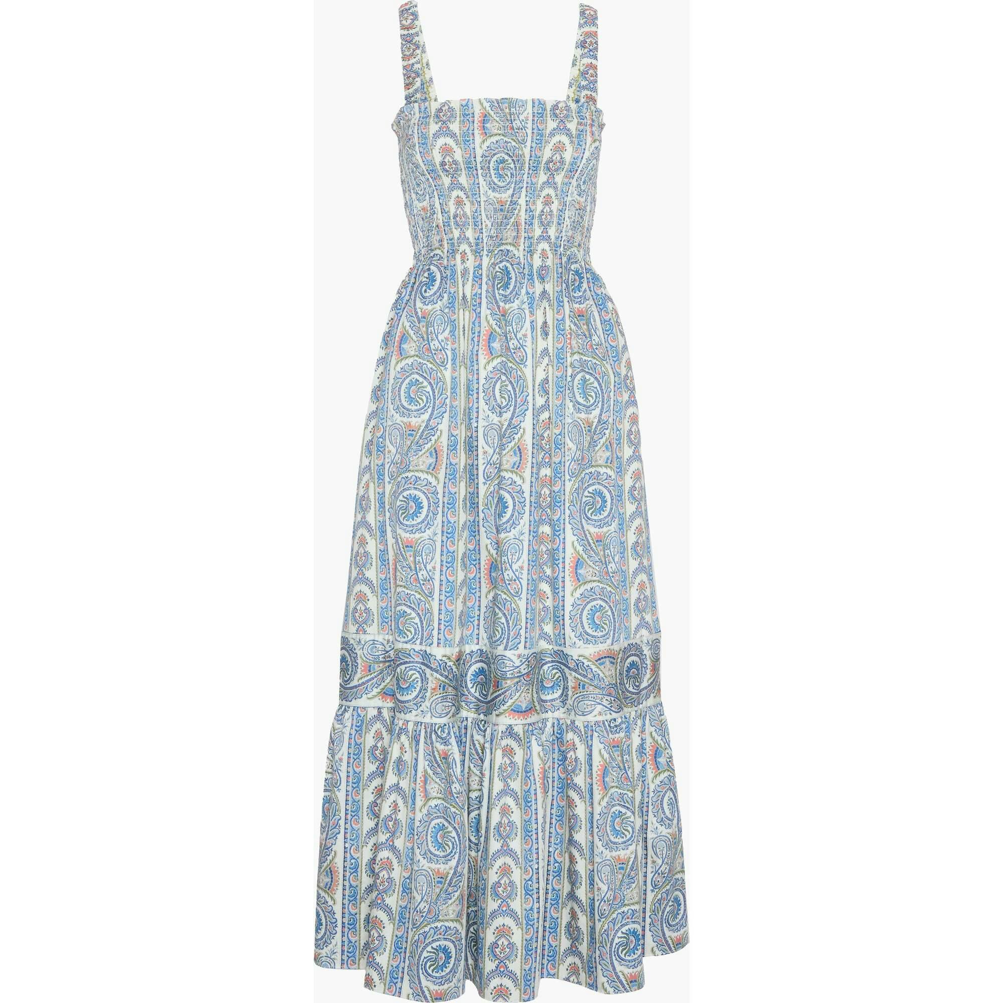 The Anjuli Nap Dress - Blue Corsica Paisley
