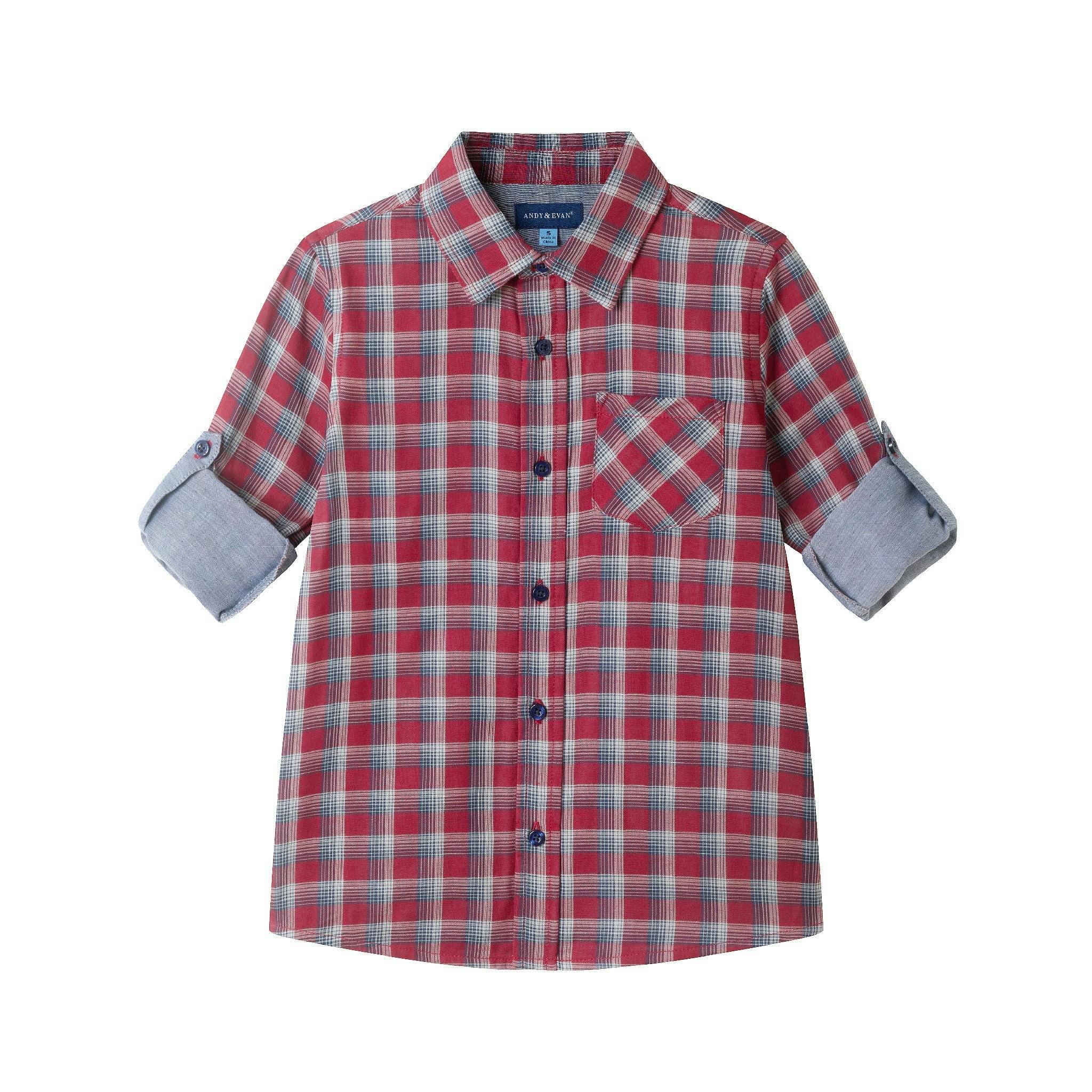 Kids Plaid Double-Facing Buttondown