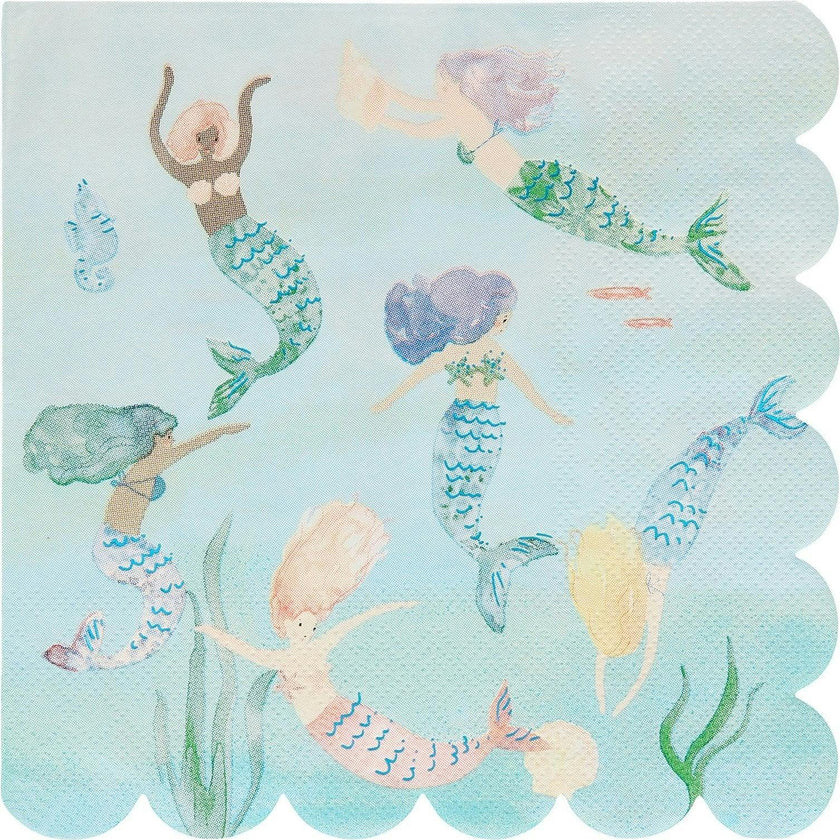 Mermaids Swimming Napkins