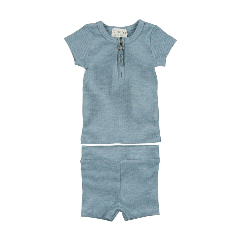 Soft Ribbed Short Set