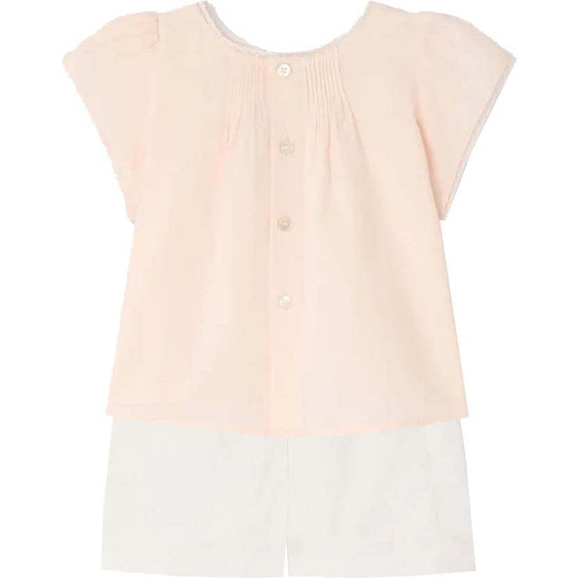 BONPOINT Lacacia Vintage Lace Baby Set - Rose/White