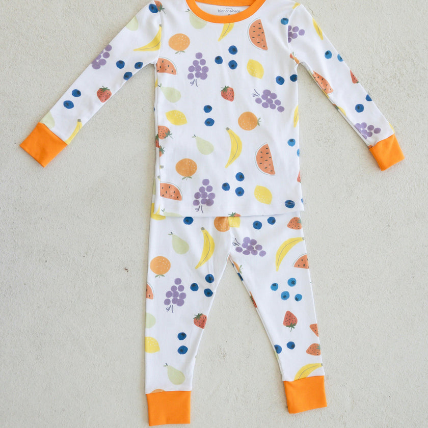 vitamin c orange long sleeve pajama set