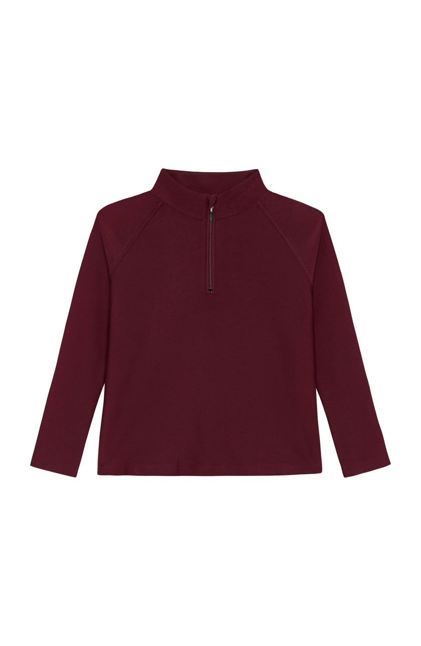 maroon half-zip