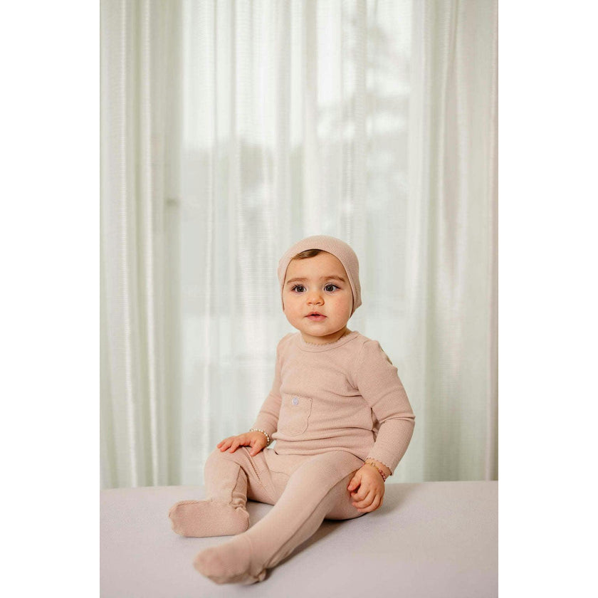 Ribbed Pocket Footie