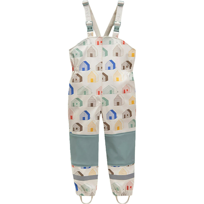 House Print Rain Suspender Pants