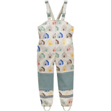 House Print Rain Suspender Pants